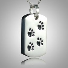 Pet Paw Print Dog Tag Keepsake III